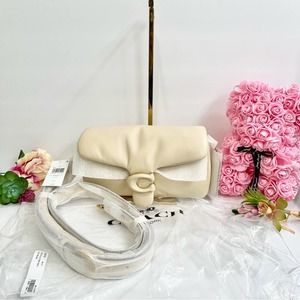 NEW COACH Pillow Tabby 26 Shoulder Bag in Ivory/Brass